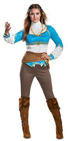 Disguise Damen Zelda Breath Of The Wild kostuum voor volwassenen Kost me in Erwachsenengr e, Blau, Large (12-14) US EU