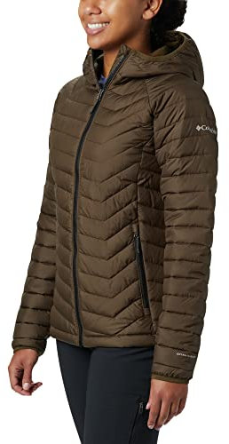 Columbia Damen, Steppjacke Mit Kapuze, Olive Green, XS