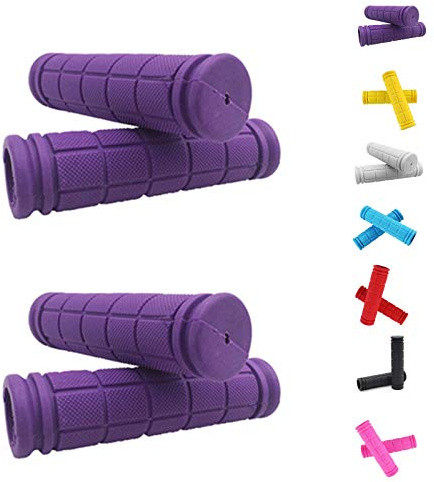 Helonge Fahrradlenkergriffe, rutschfest, Gummi, Fahrrad Zubehör für Kinderfahrräder (7 Farben), violett