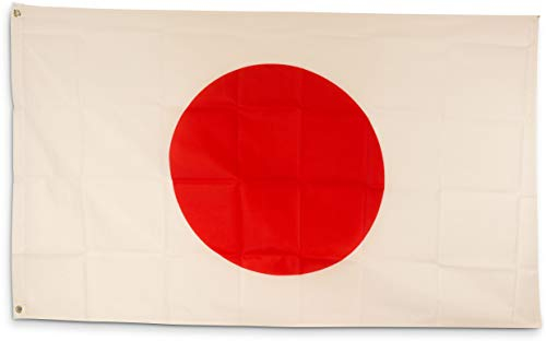Bundes- und Länderflagge aus wetterfestem Material mit Metallösen, Outdoor Fahne & Flagge (Japan) 150x90cm