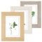 SONGMICS Bilderrahmen, 3er Set, Fotorahmen mit Passepartout, für Fotos in 10 x 15 cm (4 x 6 Zoll) und 13 x 18 cm (5 x 7 Zoll), Deko, mit Glasscheibe, mit Holzmaserung, weiß, grau und braun RPF38WG
