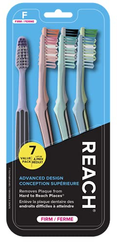 Reach Advanced Design Firm Bristle Toothbrushes, 7 Count