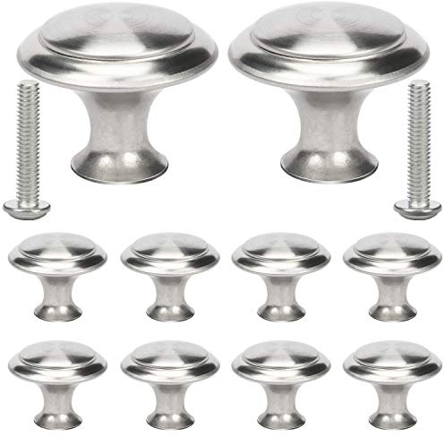 astarye 10pcs Zinc Alloy Drawer Handle Door and Drawer Knobs, for Old Kitchen and Cupboard Makeovers, Silver