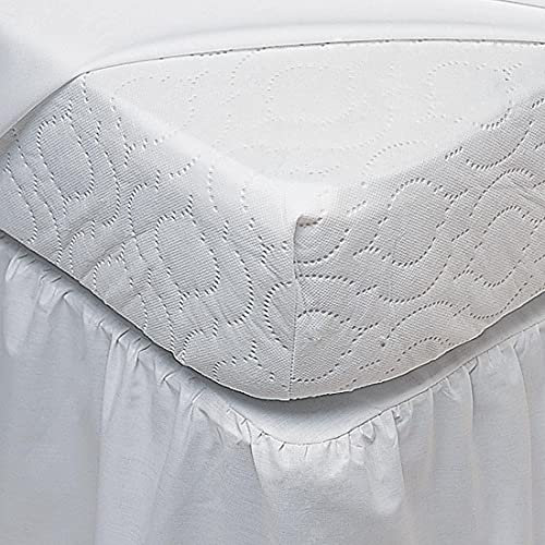 Mitre Essentials Polyrest-Matratze, Polyester, wasserabweisend, mit PVC-Rückseite, 140 x 200 cm, Weiß