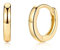 Creolen Gold Klein Ohrringe Gold für Damen Herren Mädchen | 14k Vergoldet Huggie Creolen Schlafen Ohrringe Set Durchmesser 8mm, 10mm, 12mm Silber Schmuck Breite 2mm