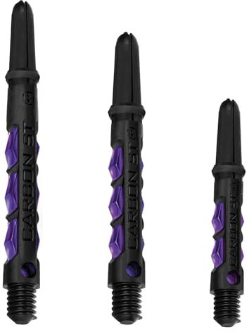 Harrows Dartschäfte Carbon ST Schäfte mit Pyramidenringen, Größe M, Violett