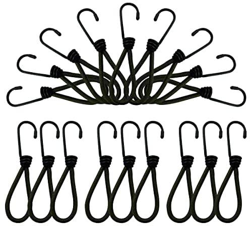 Expanderhaken,Spanngummi,Expanderschlingen mit Haken,25 Stück Spanngummi mit Haken,Spanngummi Schwarz Planenspanner,Gummispanner Expanderhaken für Planen