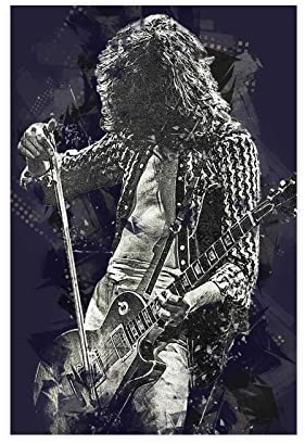 Jimmy Page Musik-Poster, Musikkunst, Promi-Poster, 5, Leinwand, Poster, Schlafzimmer, Dekoration, Sport, Landschaft, Büro, Raumdekoration, Geschenk, ungerahmt: 60 x 90 cm