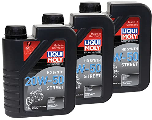 Motoröl Motor Öl LIQUI MOLY Street 20W-50 HD SYNTH 3 X 1 Liter