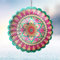 Eiryhope Windspiel Mandala Manjusaka 30,5 cm 3D Edelstahl Gartenskulptur Worth Gift Laser Cut Hanging Wind Spinner Metall kinetische Hof Kunst Dekorationen Indoor/Outdoor Dekor