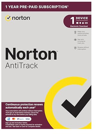 Norton AntiTrack 2024 | 1 Device and 1-year subscription with automatic renewal | PC | Activation Code by Post