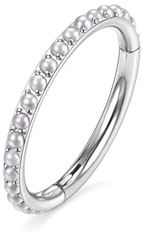 Opal CZ Conch Hoop Ring Septum Schmuck Türkis Nahtloser Clicker Ring Daith Ohrringe Chirurgischer Stahl Turm Tragus Conch Piercing Schmuck Kleiner Hoop Ohrring Nasenring 20G 18G 16G 14G 12G