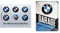 Nostalgic-Art Plaque vintage, BMW – Logo Evolution – Déco design retro, 30 x 40 cm Retro Tin Sign & Plaque Vintage BMW – Garage – Idée de Cadeau pour Les Fans d'accessoires Automobiles, 15 x 20 cm
