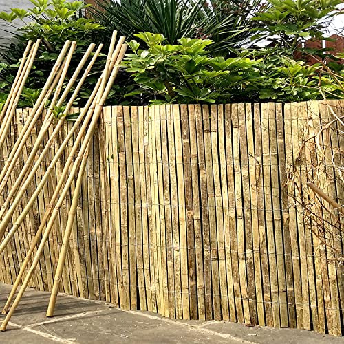 WILSONS DIRECT - Natural Split Bamboo Slat Fence - Rustic Garden Screening Roll for Privacy, Wind & Sun Protection - Decorative Trellis Panel for Outdoor Fencing & Backyard (1.5M Height x 4M Length)
