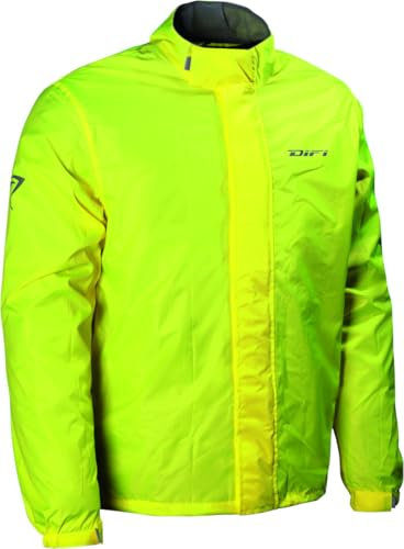 Difi Regenjacke Fuzzy Rain Jacket inkl. Packbeutel, Regenschutz Jacke signalgelb, S