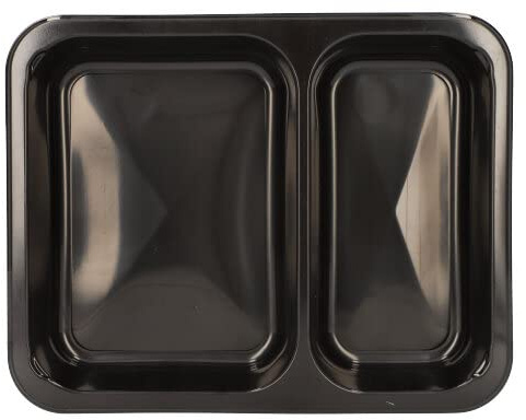 500 Mikrowellenschalen, PP 2-geteilt 866 ml schwarz Menüschalen