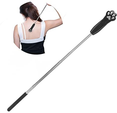 Gratte-dos Extensible, Gratte-dos à Griffes de Chat Outil de Massage Télescopique Extensible Moins en Acier