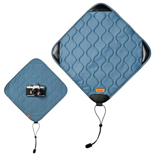 KODAK Camera Protective Wrap Size L 38.5x38.5cm - Water-Resistant, Anti-Scratching and Dust-Free Protective Cloth for SLR Camera, Tele Lens, Camera Accessories (Steel Blue) [ONE Item]