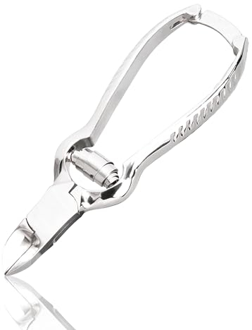 TITANIA pince à ongles avec des lames droites en acier à haute teneur en carbone, coupe facilitée grâce à un mécanisme de ressort automatique, pince coupe ongle pour les hommes et les femmes