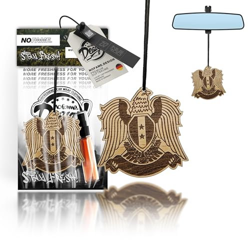 Auto Duft Lufterfrischer Holz | Verschiedene Länder | Duftbaum Auto Aufhänger Diffusor | Luxus Duft Auto Parfüm | Geschenke für Männer Frauen | Duftnote Last Gentleman (Syrien)