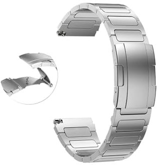 Titanarmband for Garmin Forerunner 265 255 Musik Vivoactive 4 Venu 2 Band for Huawei Uhr 4 Pro GT 3 2 22mm Metall Herren (Color : Silver 2, Size : For First Avenger)