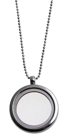 Pc médaillon collier bricolage flottant rond médaillon pendentif vivant flottant mémoire collier adapté au collier d'amitié des femmes Professional und Fashion