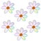 Amabro 6 Stück Gänseblümchen Suncatcher Sticker, Prisma Fensteraufkleber Fensterbilder Vogelschutz Aufkleber für Fenster nicht klebende Blumen Sonnenfänger Regenbogen Aufkleber
