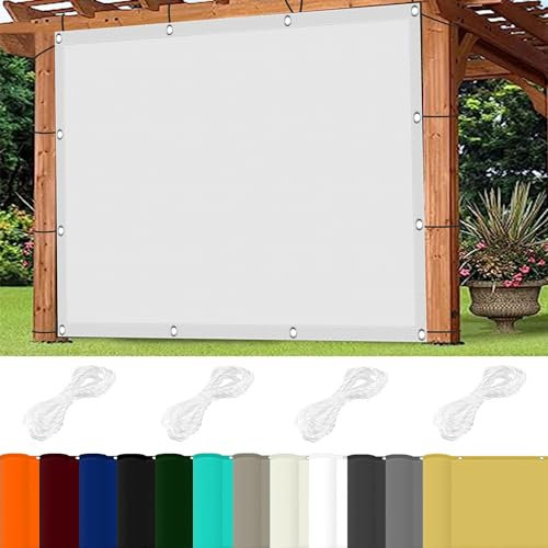Toldos Impermeables Exterior 1.5 x 3 m 98% UV Protection Vela de Sombra Rectangular Poliéster para Terraza Patio Exterior Jardín, Blanco