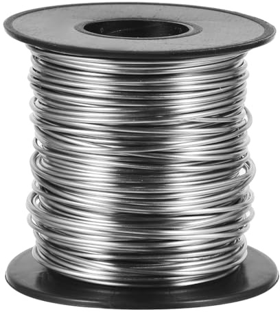 Alambre de calibre 18 para hacer joyas, alambre de manualidades de 1 mm, alambre de acero inoxidable de calibre 18 flexible para hacer joyas, cables de cuentas de 98 pies para envolver manualidades