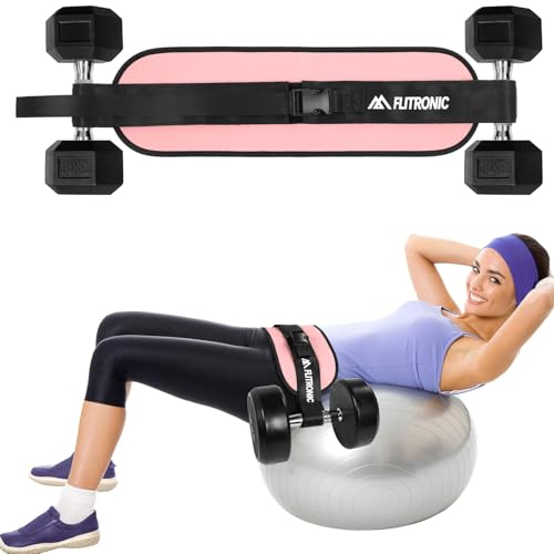 flintronic Hip Thrust Belt für Kurzhanteln und Kettlebells, Hip Thrust Gürtel für Po Training, für Fitness und Pilates Zuhause, Booty Belt für Brücken Gesäßmuskeln Ausfallschritte, Rosa