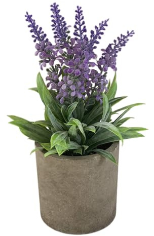 Morbuy Kunstpflanze im Topf Nordic Mini Topfpflanze Realistische Künstliche Blumen Grün Plastik Pflanzen Innen Deko Desktop Bonsai für Balkon, Wohnzimmer, Schlafzimmer Deko (Salbei)