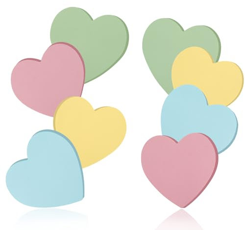 800 Blätter Herzform Haftnotizen 8 Bücher Herzen Haftnotiz Love Notes 7×7 Notizzettel Haftnotizen Sticky Notes Lustig Klebezettel Klebezettel Notizzettel Klebend für Notizen Schule Zuhause 4 Farben
