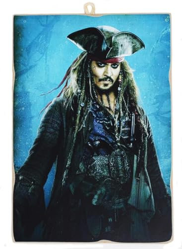 KUSTOM ART Bild im Vintage-Stil, Serie Schauspieler Johnny Depp, Druck auf Holz, 25 x 18 cm.