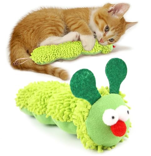 lomdung Juguete para Gatos, Juguete con Hierba gatera, cojín para Gatos Juguete Interactivo para Gatos Juguete para Gatos autónomo, Juguete Suave y Duradero para Gatos, para el Cuidado Dental del Gato