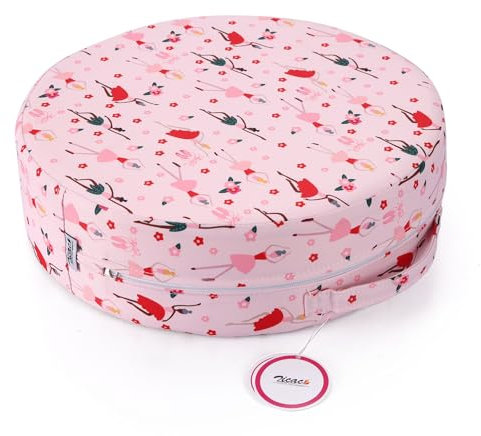 Coussin Réhausseur Chaise Enfant Siège Antidérapant Lavable Mousse Mémoire pour Bébé Garçon Fille Infantile Repas (Rose)