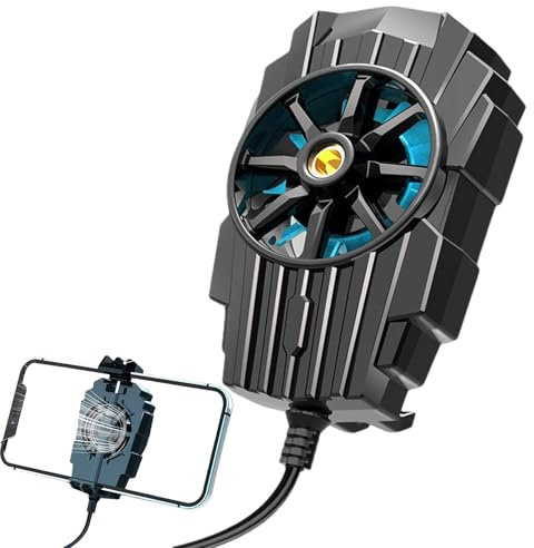 Phone Cooler, Lightweight Mobile Radiator, 3.35x1.93in Cooling Fan, Quiet Design, Compact Efficient Performance for Smartphones, Streaming Use