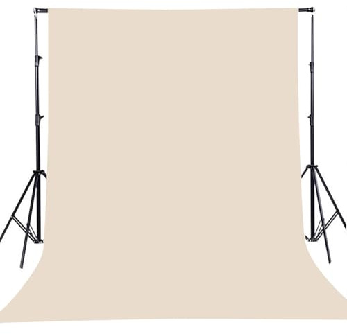 STCREE Beige Bildschirm Hintergrund 2,1 m x 3 m (2,1 m x 3 m) für Live Studio Zoom Sessions Live Gaming und Partys Kindergeburtstagsparty Hintergrund Produkt Fotografie Requisiten KLSST021