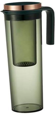 UTHCLO Large Capacity Water Cooling Jug Lid, High Temperature Resistant Sealed Drink Pitcher for Refrigerator, Party Beverage Serving Jug in Dark Green