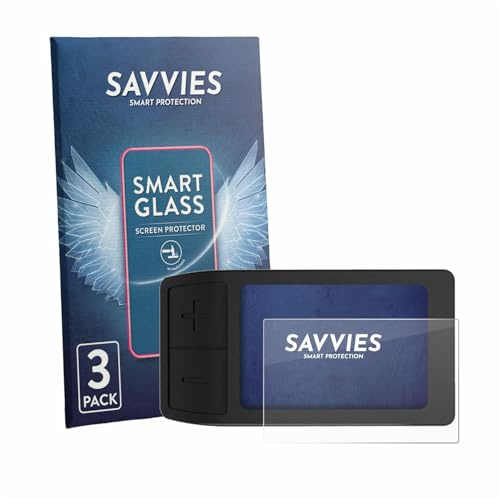 Savvies 3 Stück Panzer Schutz Glas für Gdfnmogo Bike Computer 9H Schutzfolie HD Klar, Blasenfrei, Anti-Fingerabdruck, Stoßfest, Displayschutz