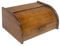 Wooden Bread Bin with Sliding Lid, Dense Wood, Dark Brown, Small