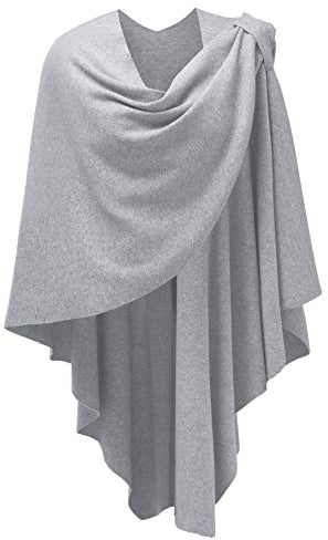PULI Damen Poncho Schal Cashmere Feeling Strick Cape Cardigan Für Frauen Geschenk Für Mutter
