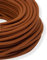 Cavo Elettrico Tondo/Rotondo Rivestito in Tessuto. Colore Marrone Ruggine Cotone. Sezione 2x0.75 (5 Metri)