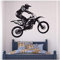 Cxtijkerw Wandaufkleber Dirt Bike Trick Wandtattoo Motorrad Motocross Wandaufkleber Schwarz PVC Vinyl Dynamisch Fenster Wand Kind 71 * 62cm