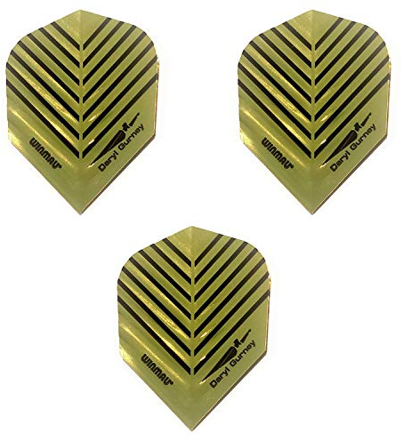 Winmau SuperChin Daryl Gurney Dart-Flights, geprägt, V-Nut, Standard, 75 Mikron (1 Set)