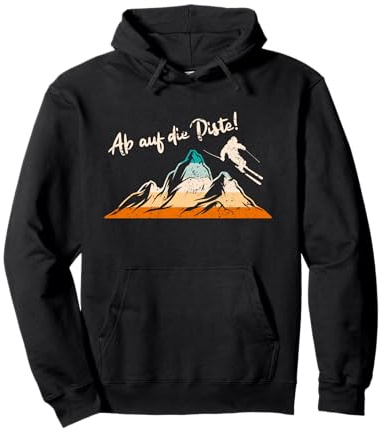 Ab auf die Piste Skifahrer Ski Skiurlaub Pullover Hoodie