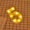 JANDEI - Lettere LED, Numeri Luminosi, Figura a Cuore, 22cm, con Luce Calda per Decorazione e Atmosfera, Luci Notturne Scrivania, Compleanni, Matrimoni, Vetrine. Funzionano con batterie AA (5)
