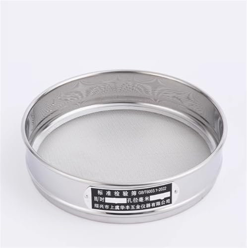 MMLFX 1pc Laboratory Sieve Dia 20cm From 10mesh To 200mesh Stainless Steel Net Chroming Body Test Sieve Standard Test Sieve (Capacity : 10 mesh(2mm))