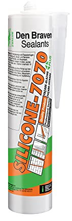 Den Braven - Silicone 7070 + Brun RAL 8014 Havane - Mastic Silicone Neutre Bâtiment et Miroiterie - Joints de Dilatation des Constructions et Des joints de Vitrages - Cartouche de 300ml