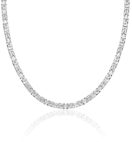 Königskette aus 925er Sterlingsilber -3,5mm- Unisex von JEWLIX-55cm