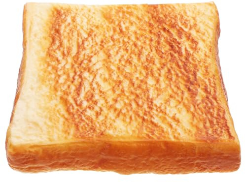 ULTECHNOVO Pu Simulated Bread Toy 4.53 Inch Realistic Sliced Bread Model for Photography Prop Home Bakery Decoration Educational Tool